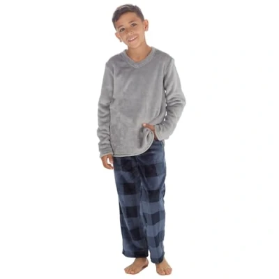 Image of Undercover Boys Fleece Lounge Set 15C658 Grey/Navy 9 10 Years
