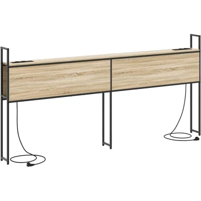 Image of Storage Headboard Sonoma oak 200 cm Engineered wood Vidaxl