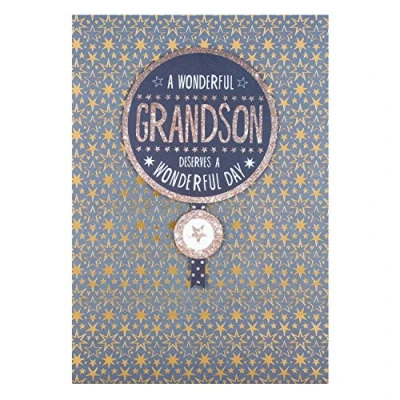 Image of Hallmark Grandson Birthday Card &#039;Wonderful&#039; Medium [Old Model]