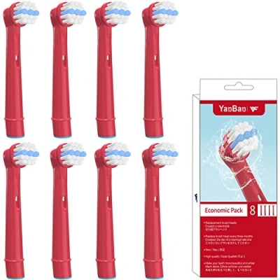 Image of YanBan 8PCS Kid&#039;s Toothbrush Heads Compatible with Children Replacement Brush Braun Electric Rechargeable