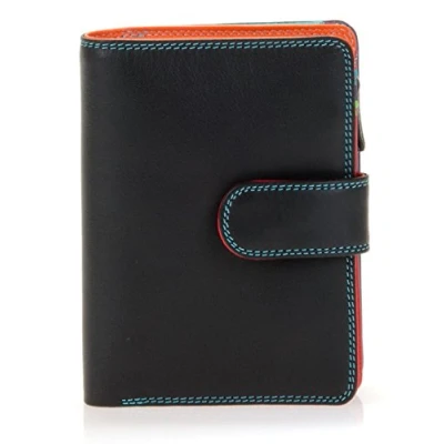 Image of mywalit Leather Women&#039;s Wallet Medium Snap 390 4 Black Pace