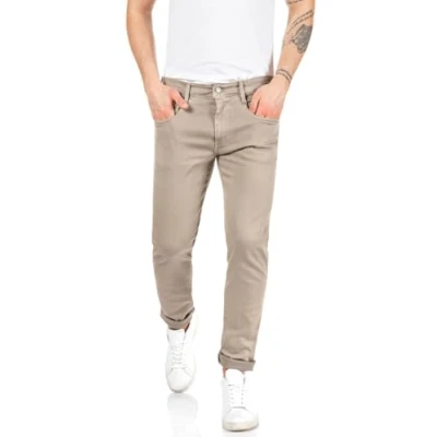 Image of REPLAY Adult M914 Anbass Hyperflex Colour Xlite Jeans, Sand 020 1, 34W / 30L