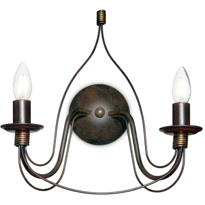 Image of Corte 2 Light Indoor Candle Wall Rust Brown, E14