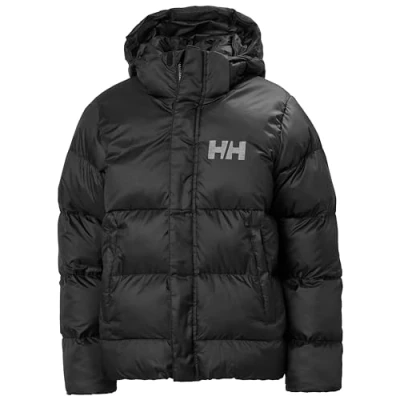Image of Helly Hansen JR Vision Puffy Unisex Winter jacket for kids, Size: 16y, Black