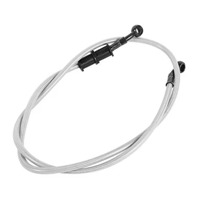 Image of Brake Oil Hose, 4 Colors 50cm 200cm Hose Motorcycle Line Motorbike Braided Clutch Hoses Pipe for Dirt Bike, Enduro, Motocross(500mm Silver)
