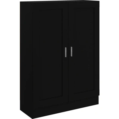 Image of vidaXL Book Cabinet Black 82.5x30.5x115 cm Engineered Wood