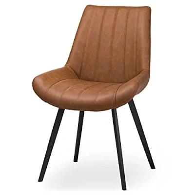 Image of Hill 1975 Malmo Tan Dining Chair, FAUX LEATHER, Mixed, 57 x 49 86 cm