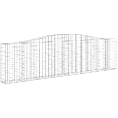 Image of vidaXL Arched Gabion Baskets 20 pcs 400x30x100/120 cm Galvanised Iron