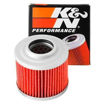 Image of K&amp;N Motorcycle Oil Filter: High Performance, Premium, Designed to be used with Synthetic or Conventional Oils: Fits Select BMW, Aprilia, Jawa Vehicles, KN 151, red
