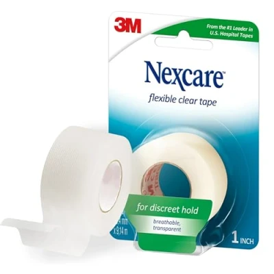 Image of Nexcare 3M Scotch 77 Flexible Clear First Aid Tape: 1 in. x 30 ft. (Clear)