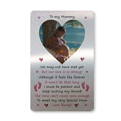 Image of Red Ocean Mummy to Be Gifts from Bump Wallet Insert Personalised New Baby Gift Mothers Day Keepsake