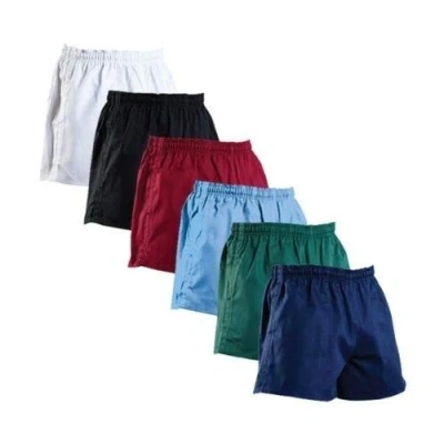 Image of DON LAST MAN STANDS Mens Rugby Shorts Cotton Gym Leisure Fitness Training Active Wear (Green, 38&quot;)