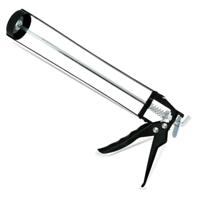 Image of G4GADGET Skeleton Caulking Gun 310ml 400ml 11 Inch Heavy Duty Applicator for Sealant, Silicone, Caulk &amp; Adhesives Black Metal Frame, Smooth Trigger Action