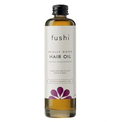 Image of Fushi Really Good Hair Oil 100 ml Rich in Antioxidants Best for Dry &amp; Damage Hair, Thinning Frizzy Ethical Vegan Society Approved Manufactured the UK