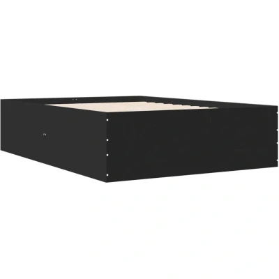 Image of vidaXL Bed Frame without Mattress Black 140x200 cm