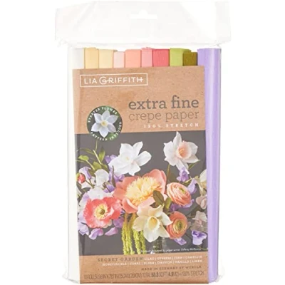 Image of Creativity Inspired Lea Griffith Extra Fine Crepe Paper, Secret Garden Colours, 10 Rolls, 25cm x 100cm, Children Art Activities, Scrapbooking, Ideal for Hobbyists and Professional Crafters, Adults