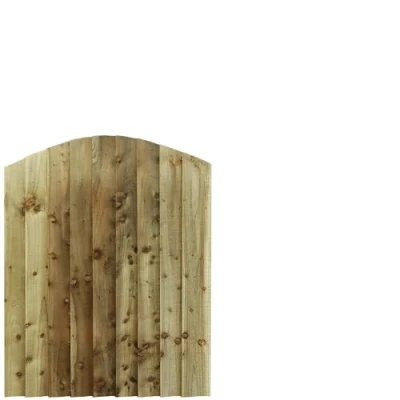 Image of Bespoke Custom Made to Measure UPTO HEIGHT: 4ft (120cm High) Feather Edge Semi Braced Arch Top Pathway Garden Pedestrian Gate [Width Between 75CM 90CM Hinge Pack Option Removed