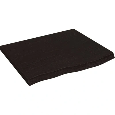 Image of vidaXL Table Top Dark Brown 60x50x(2 4) cm Treated Solid Wood Oak