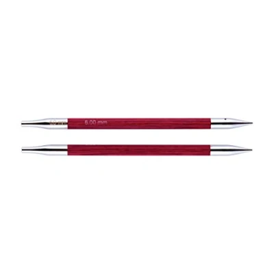 Image of KnitPro Royale: Knitting Pins: Circular: Interchangeable: Normal: 12.5cm x 6.00mm, Birchwood, brass, Multi Colour, 6mm