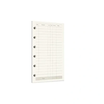 Image of Zelten Loose Leaf Punched Paper Refills for 6 Hole Binder Personal Organizer Diary Notebook Refillable Planner (Finance, A7/6 Hole)