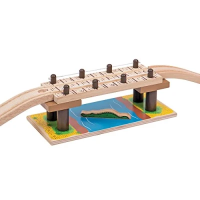 Image of Bigjigs Rail Safari Rope Bridge Other Major Wooden Brands are Compatible