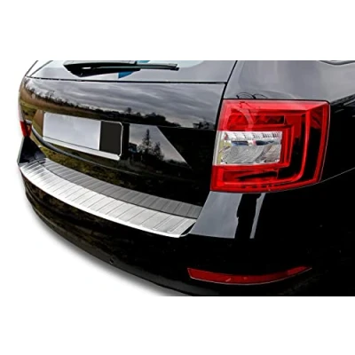 Image of Recambo Boot Sill Protector Stainless Steel Matte Compatible with Skoda Octavia 3 Estate Facelift 2017 2020 Premium Quality
