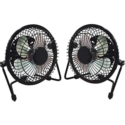 Image of Netagon Mini Portable Quiet USB Powered Desktop Cooling Desk Fan for Computer, Laptop, PC, Office PACK OF 2