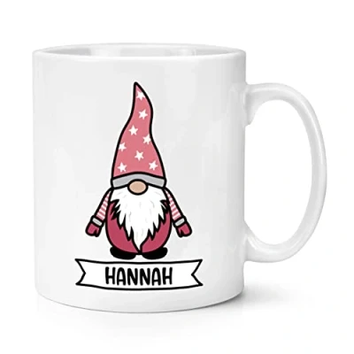 Image of Personalised Gonk Gnome Pink Scandi 10oz Mug Cup