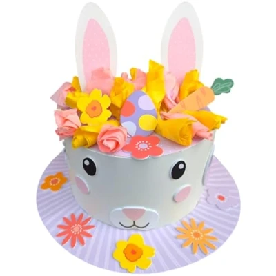 Image of (2 Pack) Girls Easter Bonnet Kit Make Your Own Hat Craft Embellishments