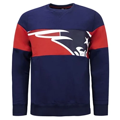 Image of Fanatics New England Patriots Mens Sweater Navy Cotton Size X Small