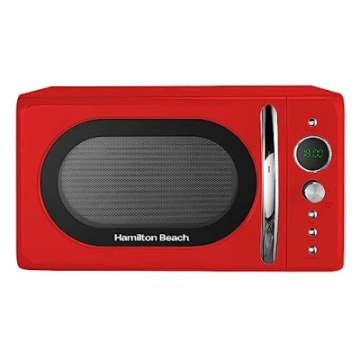 Image of HAMILTON BEACH Retro HB70H20R Compact Solo Microwave Red, Red