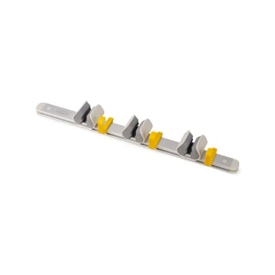 Image of Joseph CleanTech Cleaning Utility Tool Storage Organiser Rail with 3 Adjustable Grips and Hooks