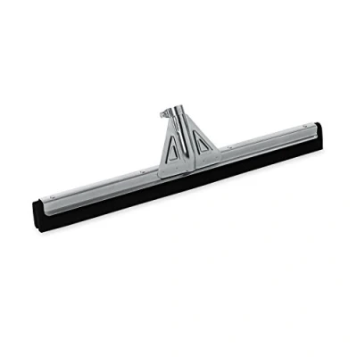 Image of Rubbermaid Commercial Products Heavy Duty Floor Squeegee, 22 inch Dual Moss, Silver/Metal, Rubber Scrubber for Bathroom/Garage/Tile in Office Environment