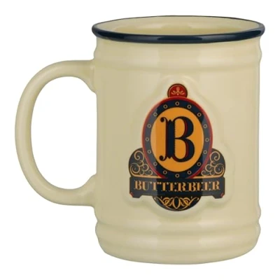 Image of Harry Potter Butterbeer Mug, Officially Licensed Wizarding World Collectible, 350ml Ceramic Cup for Coffee, Tea and More, Three Broomsticks Inspired Gift Pop Culture Fans