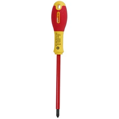 Image of Stanley Fat Max Screwdriver Insulated Ph Ph2X125Mm Red And Yellow