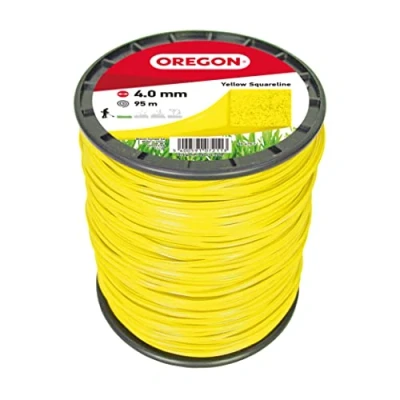 Image of Oregon Yellow Square Strimmer Line Wire for Grass Trimmers and Brushcutters, Professional Grade Nylon, Fits Most Strimmers, 4.0 mm x 95 m (69 478 Y)