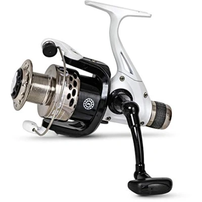 Image of Zebco Finely Adjustable Regem RD 60 All Purpose Fishing Reel with 3 Bearings, Black/White