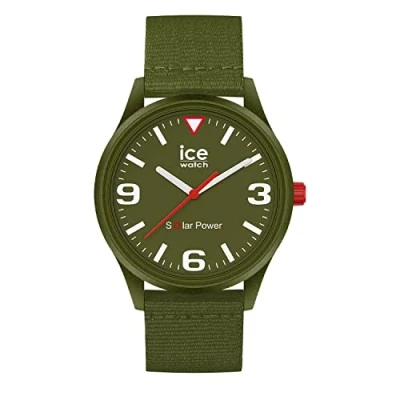 Image of Ice WATCH Solar Power Khaki Tide Men&#039;s Wristwatch With Ocean Strap 020060 (Medium)