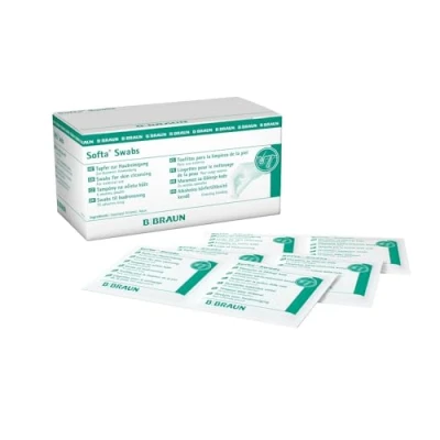 Image of B.Braun Alcohol Swabs Disinfectant Skin Cleansing Wipes 32 x 67 mm Pack of 100