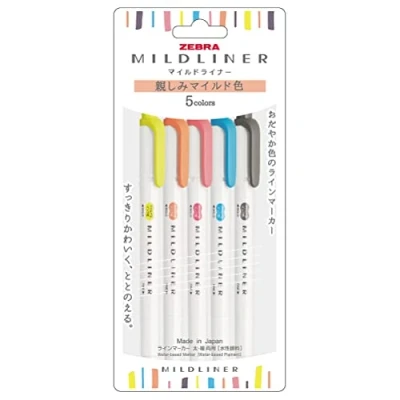 Image of ZEBRA Mildliner WKT7 N 5C Fluorescent Pen (Parallel Import) (Friendly Mild Colour)