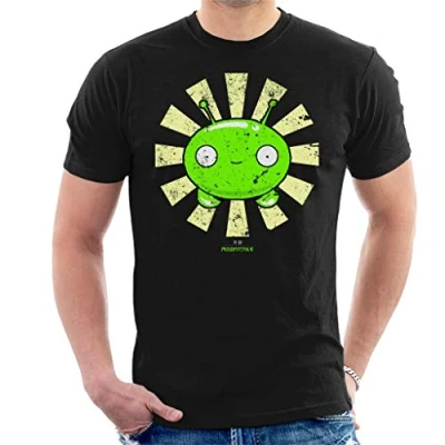 Image of Mooncake Retro Japanese Final Space Men&#039;s T Shirt Black