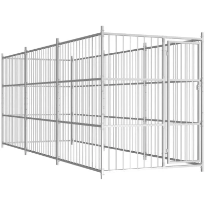 Image of vidaXL Outdoor Dog Kennel 450x150x185 cm