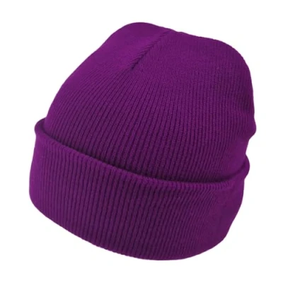 Image of 10 x Beanie Hat Plain Purple Soft Comfortable Casual for Men Women Warm Knitted Winter Woolly Skully Ski Headwear