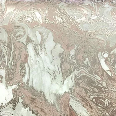 Image of Marble Swirl Effect Glitter Wallpaper Rose Gold Pink Metallic Textured Shimmer from YöL