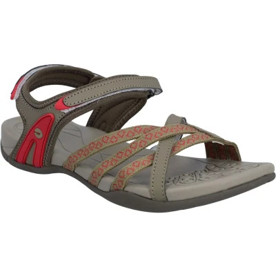 Image of Hi Tec Savanna II Sandal Light Taupe/Olive/Sunset Coral Size 8 Female