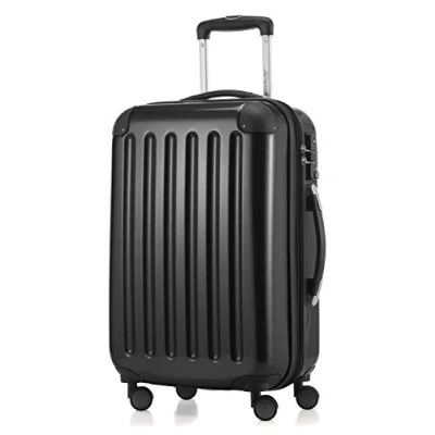 Image of HAUPTSTADTKOFFER Alex Carry On luggage Board Suitcase Bag Hardside Spinner Trolley 4 Wheel Expandable, 55cm, TSA, black