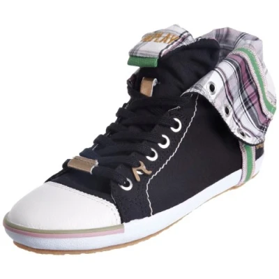Image of Replay Women&#039;s Brooke Mid Black Lace Up Trainer GWV14.003.C0004T.003 7 UK