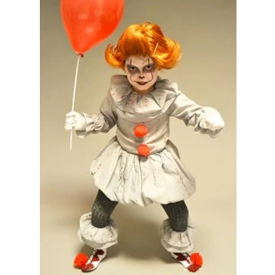 Image of Struts Kids Halloween Grey Pennywise It Clown Style Costume with Wig (Large (10 12 years))