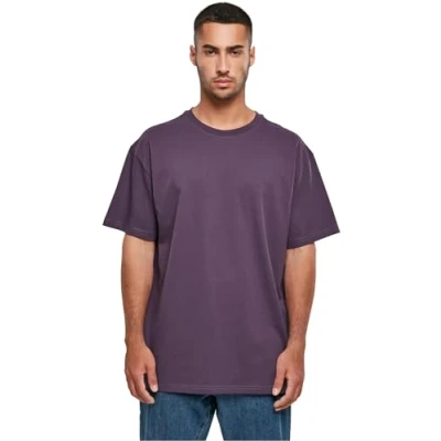 Image of Build Your Brand Men&#039;s By102 heavy Oversize Tee T Shirt, purplenight, 3XL
