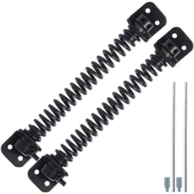 Image of 2X Black Automatic Closing Garden Gate Spring Closers 8&quot; (200mm) Swing Fence Replace
